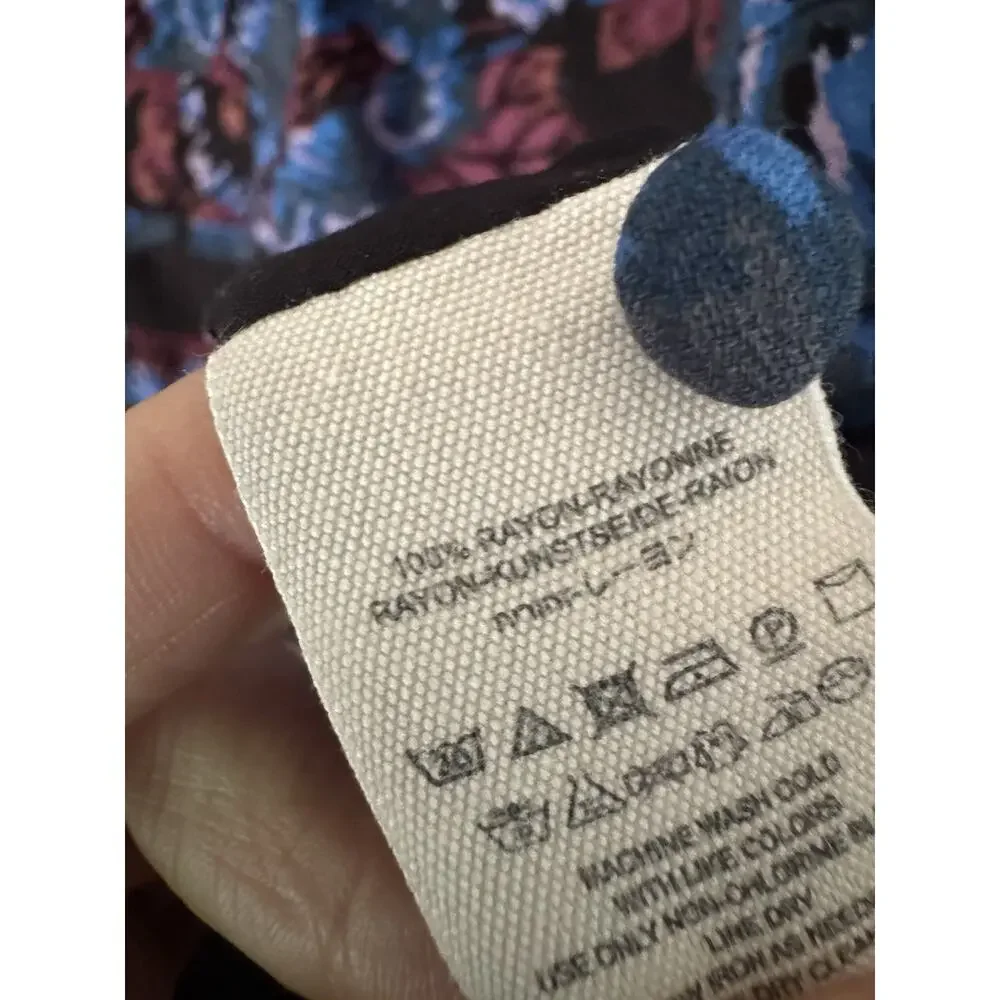 Free People Dark Floral Empire Waist Mini Dress Size 4